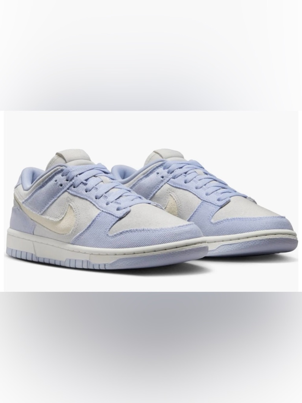 Nike Women's Low-Top Sneakers in Lavender and White - Ghost Denim